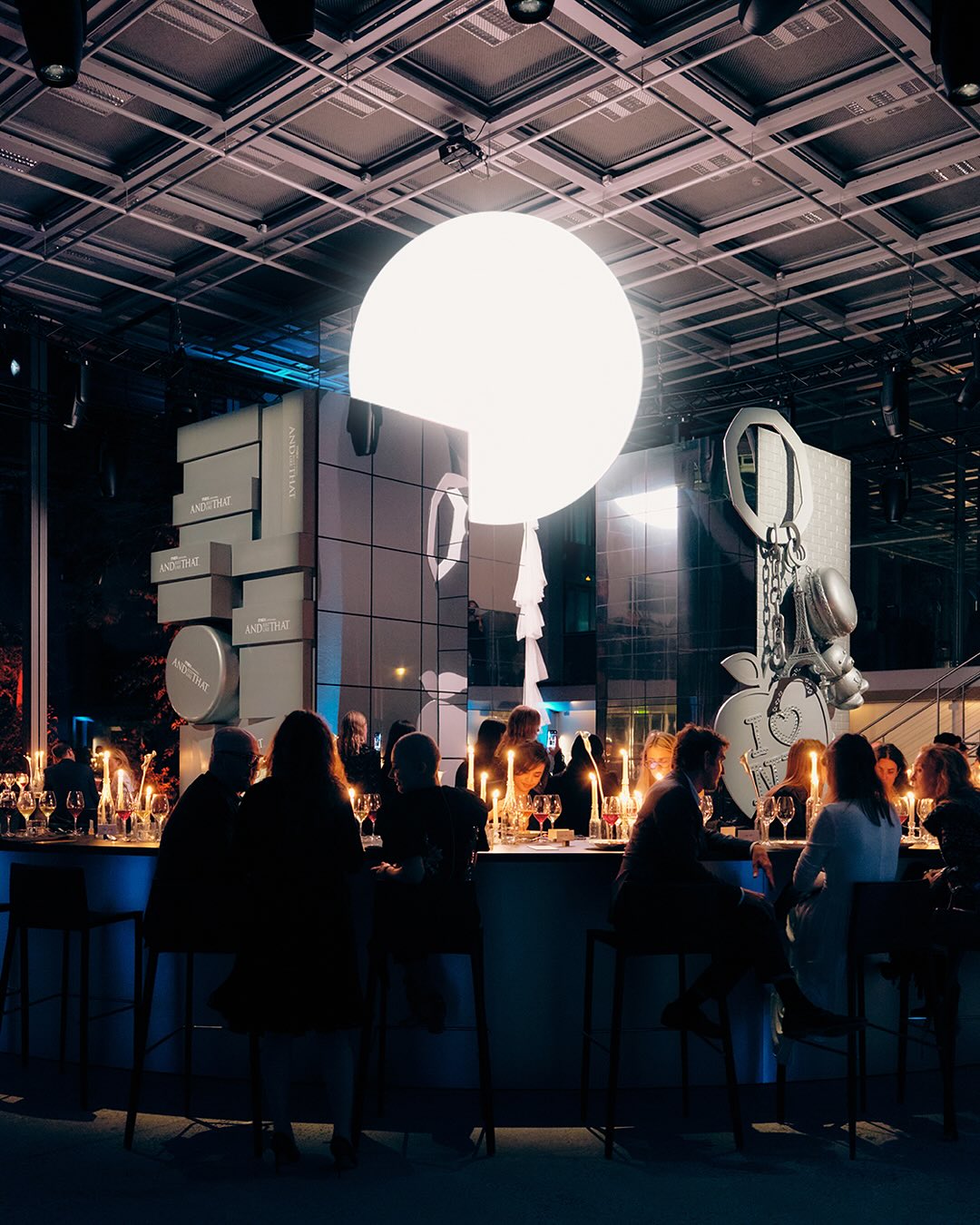 Illuminated inflatable sphere for a luxury event